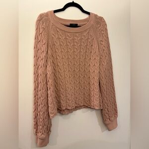 J. Crew Blush Cable Knit Sweater